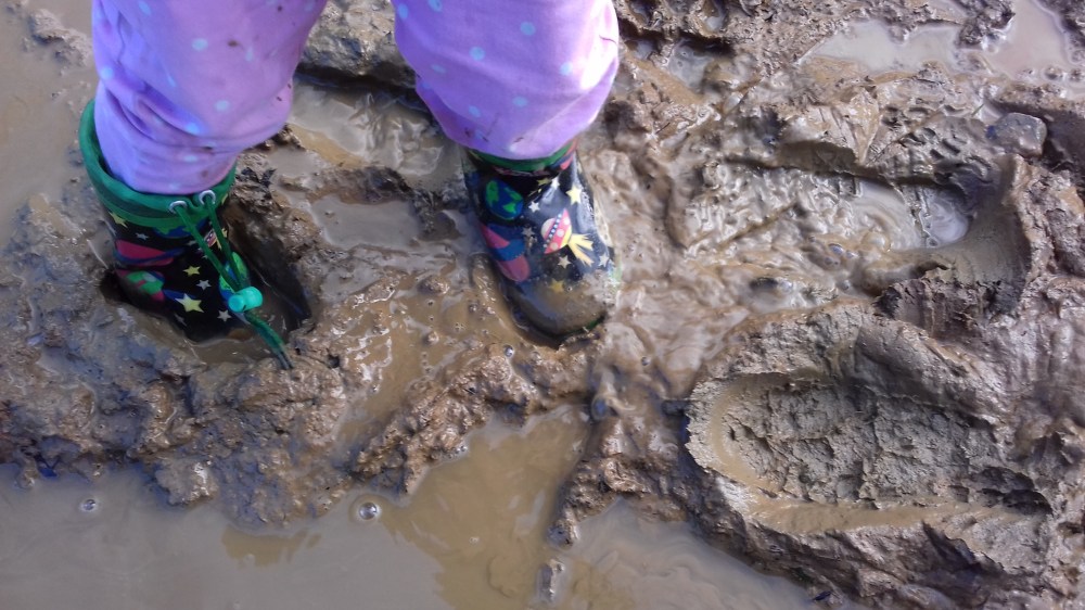 Welly boots and mud 