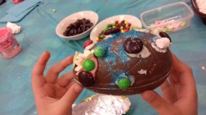 An Easter Egg decorated with sweets