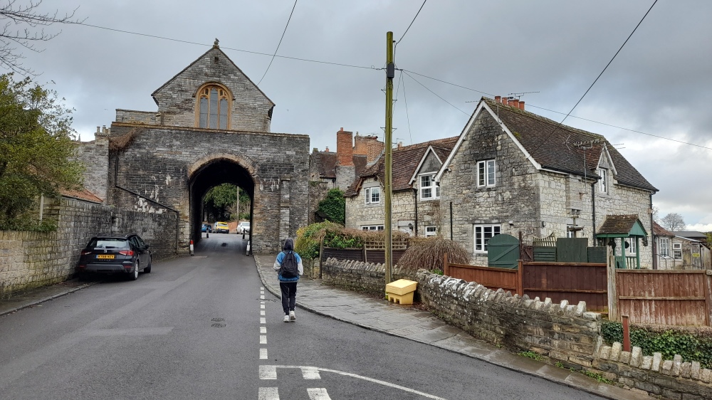 The stone archway into Langport